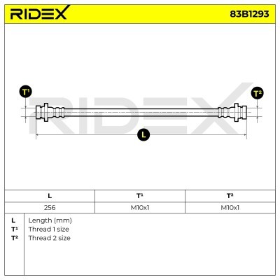 Brake Hose RIDEX 83B1293 83B1293 - photo 5