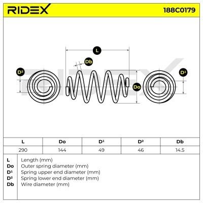 Suspension Spring RIDEX 188C0179 188C0179 - photo 4