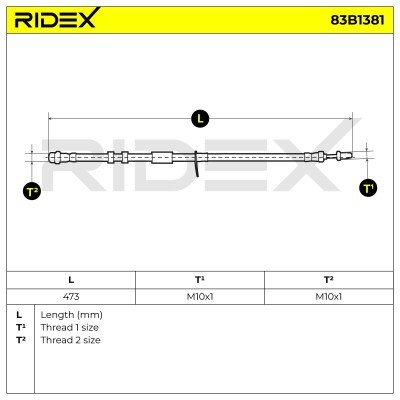Brake Hose RIDEX 83B1381 83B1381 - photo 5