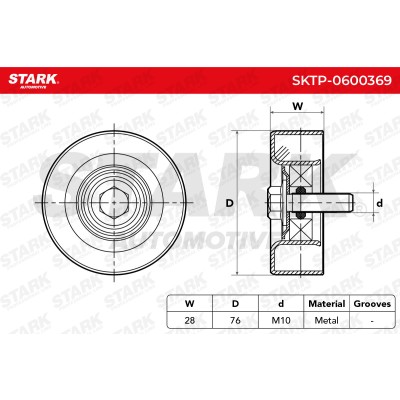 Belt Tensioner V-Ribbed Belt Stark SKTP-0600369 SKTP-0600369 - photo 6