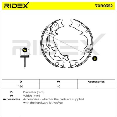 Brake Pads Set RIDEX 70B0352 70B0352 - photo 5