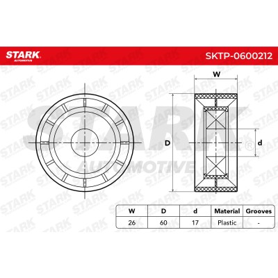 Belt Tensioner V-Ribbed Belt Stark SKTP-0600212 SKTP-0600212 - photo 4