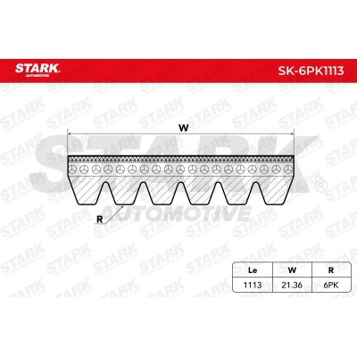 V-Ribbed Belt Stark SK-6PK1113 SK-6PK1113 - photo 4