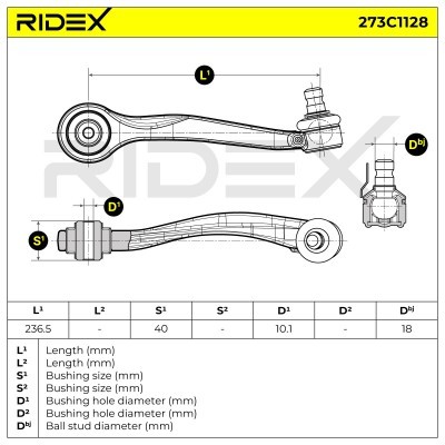 Control Arm RIDEX 273C1128 273C1128 - photo 5