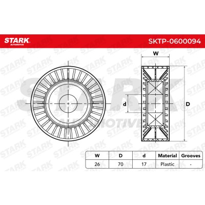 Belt Tensioner V-Ribbed Belt Stark SKTP-0600094 SKTP-0600094 - photo 6