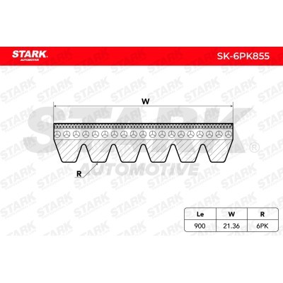 V-Ribbed Belt Stark SK-6PK855 SK-6PK855 - photo 2
