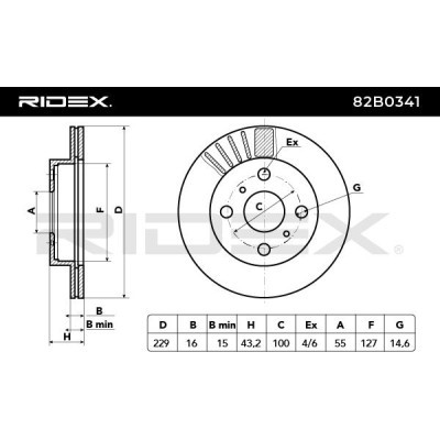 Brake Disc RIDEX 82B0341 82B0341 - photo 5