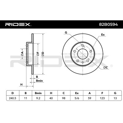 Brake Disc RIDEX 82B0594 82B0594 - photo 7