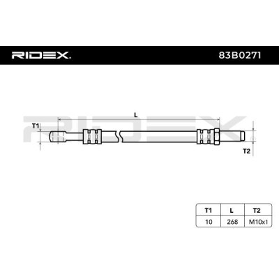 Brake Hose RIDEX 83B0271 83B0271 - photo 3