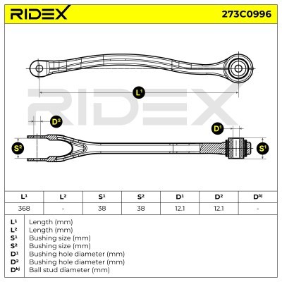 Control Arm RIDEX 273C0996 273C0996 - photo 7