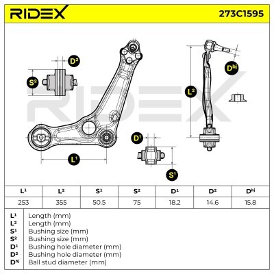 Control Arm RIDEX 273C1595 273C1595 - photo 5