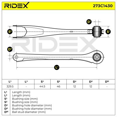 Control Arm RIDEX 273C1430 273C1430 - photo 5
