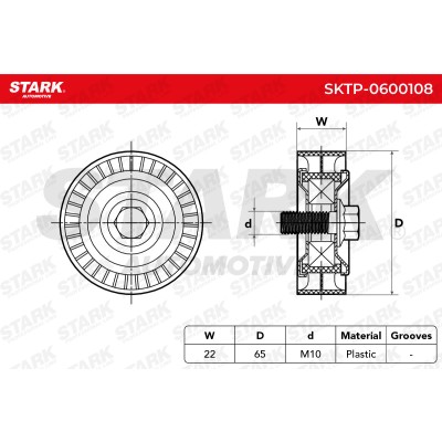 Belt Tensioner V-Ribbed Belt Stark SKTP-0600108 SKTP-0600108 - photo 5