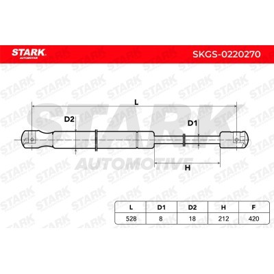Gas Spring, boot-/cargo area Stark SKGS-0220270 SKGS-0220270 - photo 3