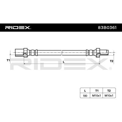 Brake Hose RIDEX 83B0361 83B0361 - photo 3