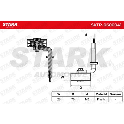 Belt Tensioner V-Ribbed Belt Stark SKTP-0600041 SKTP-0600041 - photo 5