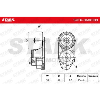 Belt Tensioner V-Ribbed Belt Stark SKTP-0600109 SKTP-0600109 - photo 5