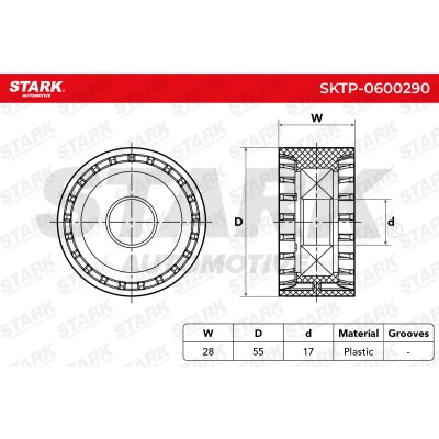 Belt Tensioner V-Ribbed Belt Stark SKTP-0600290 SKTP-0600290 - photo 6