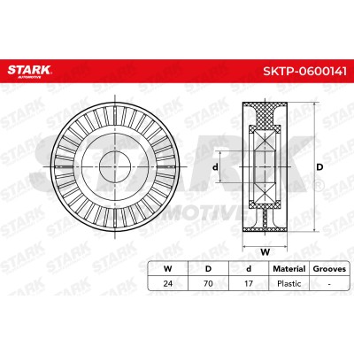 Belt Tensioner V-Ribbed Belt Stark SKTP-0600141 SKTP-0600141 - photo 6