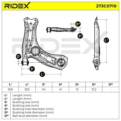 Control Arm RIDEX 273C0710 273C0710 - photo 7