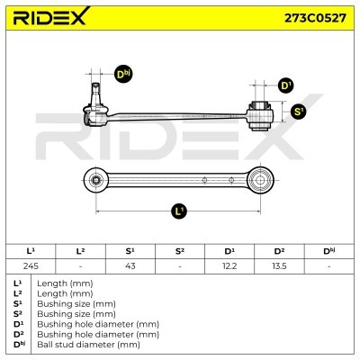 Control Arm RIDEX 273C0527 273C0527 - photo 3