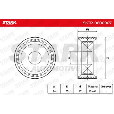 Belt Tensioner V-Ribbed Belt Stark SKTP-0600907 SKTP-0600907 - photo 6