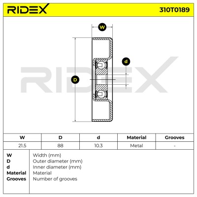 Belt Tensioner V-Ribbed Belt RIDEX 310T0189 310T0189 - photo 5