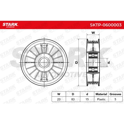 Belt Tensioner V-Ribbed Belt Stark SKTP-0600003 SKTP-0600003 - photo 7