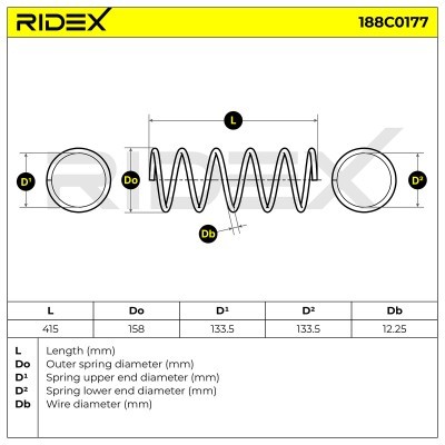 Suspension Spring RIDEX 188C0177 188C0177 - photo 5