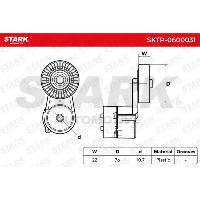 Belt Tensioner V-Ribbed Belt Stark SKTP-0600031 SKTP-0600031 - photo 5