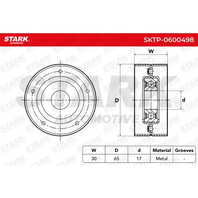 Belt Tensioner V-Ribbed Belt Stark SKTP-0600498 SKTP-0600498 - photo 6