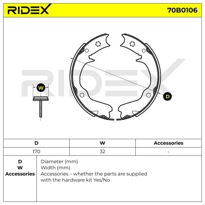 Brake Pads Set RIDEX 70B0106 70B0106 - photo 5