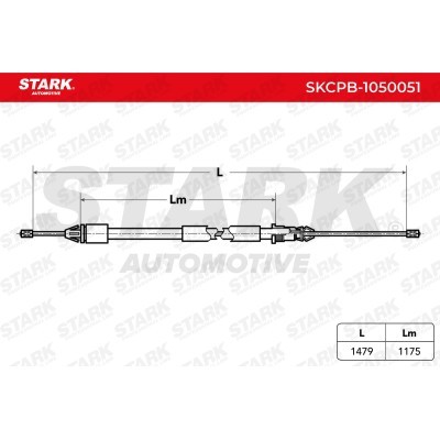 Cable Pull, Parking Brake Stark SKCPB-1050051 SKCPB-1050051 - photo 3