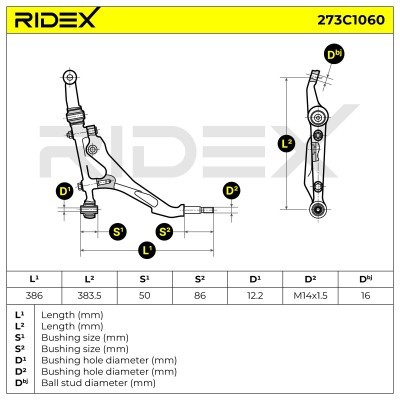 Control Arm RIDEX 273C1060 273C1060 - photo 11