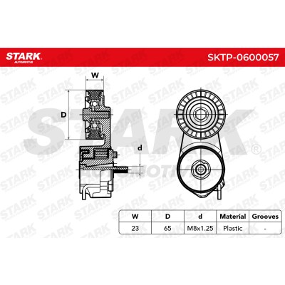 Belt Tensioner V-Ribbed Belt Stark SKTP-0600057 SKTP-0600057 - photo 8