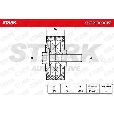 Belt Tensioner V-Ribbed Belt Stark SKTP-0600151 SKTP-0600151 - photo 5