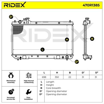 Radiator, Engine Cooling RIDEX 470R1385 470R1385 - photo 5
