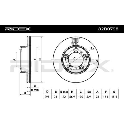 Brake Disc RIDEX 82B0798 82B0798 - photo 6