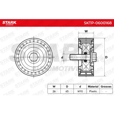 Belt Tensioner V-Ribbed Belt Stark SKTP-0600168 SKTP-0600168 - photo 6