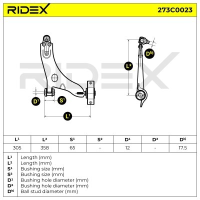 Control Arm RIDEX 273C0023 273C0023 - photo 6