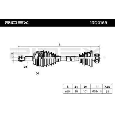 Drive Shaft RIDEX 13D0189 13D0189 - photo 6