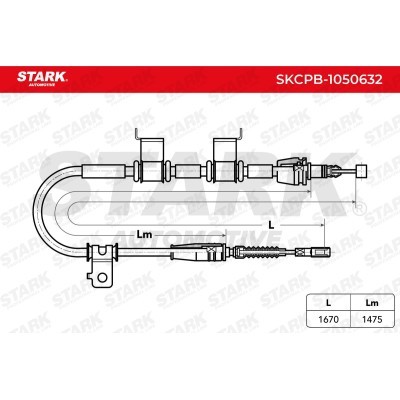Cable Pull, Parking Brake Stark SKCPB-1050632 SKCPB-1050632 - photo 7