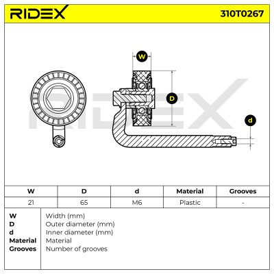 Drive Belt Tensioner RIDEX 310T0267 310T0267 - photo 6