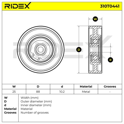 Drive Belt Tensioner RIDEX 310T0441 310T0441 - photo 6