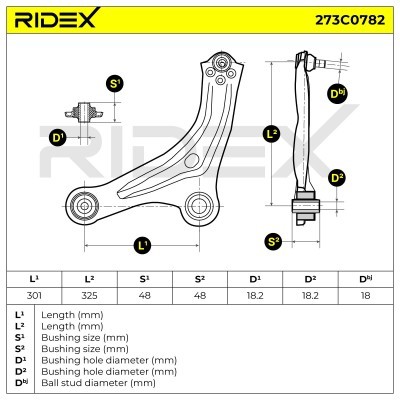 Control Arm RIDEX 273C0782 273C0782 - photo 7