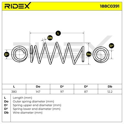 Suspension Spring RIDEX 188C0391 188C0391 - photo 4