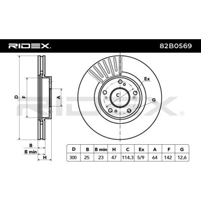 Brake Disc RIDEX 82B0569 82B0569 - photo 3