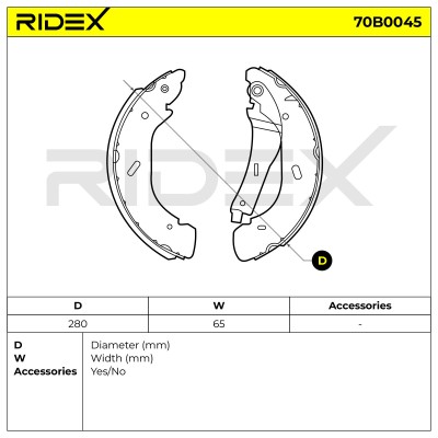 Brake Pads Set RIDEX 70B0045 70B0045 - photo 6