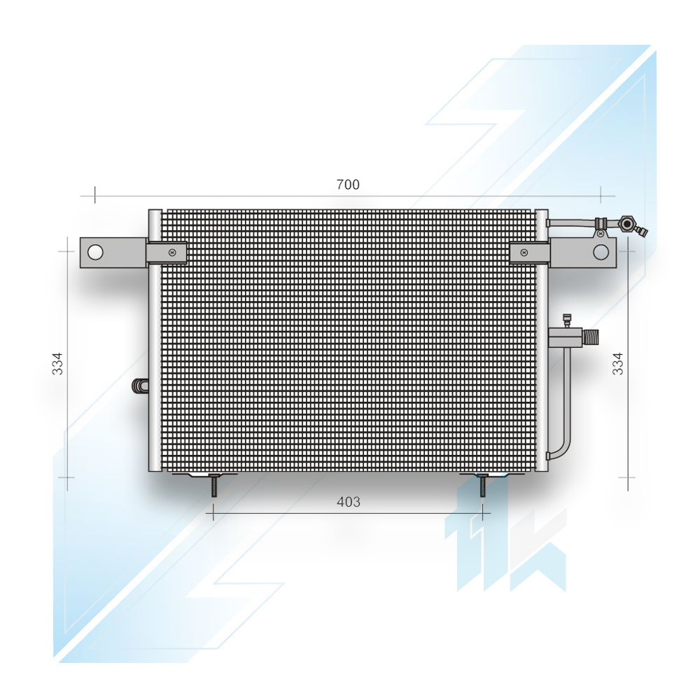 Condenser for Audi 100/S4  1990 - 1994 / A6  1994 - 1997 210VAA64A0 - photo 1