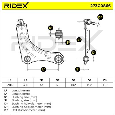 Control Arm RIDEX 273C0866 273C0866 - photo 6